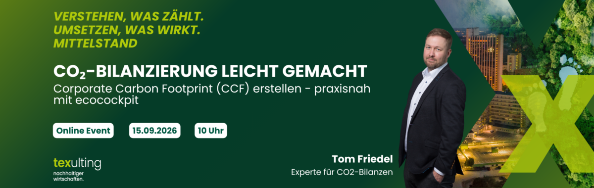 CO₂-Bilanzierung leicht gemacht - Corporate Carbon Footprint (CCF) erstellen - praxisnah mit ecocockpit